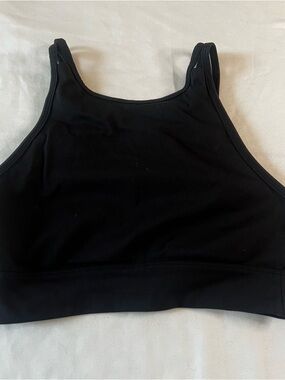 Balance Athletica Black Strappy Sports Bra Medium Support Size S